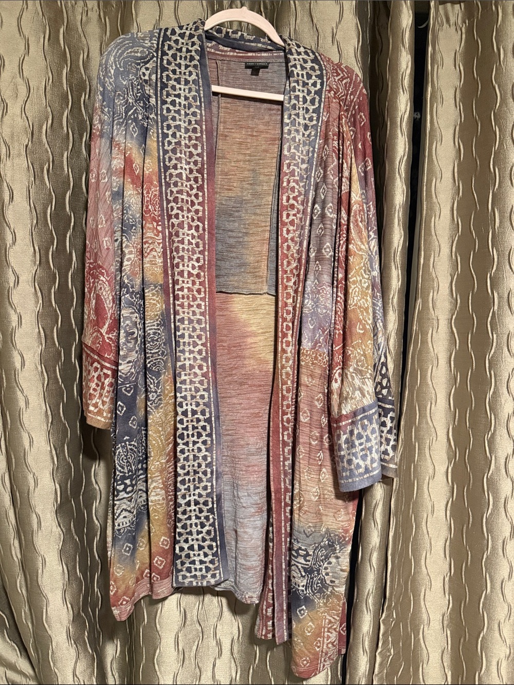 Coco + Carmen Multicolor Patchwork Knit Cardigan